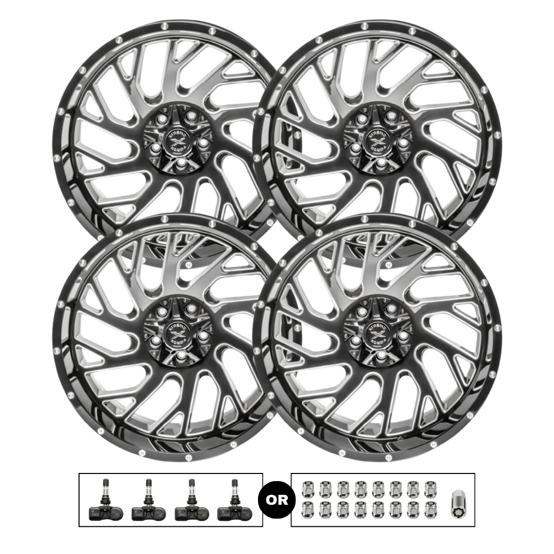 Xtreme Force XF-8 Concave 20x10 6x139.7 4pcs | Fits RAM 1500 | Free TPMS Sensors or Lug Nuts