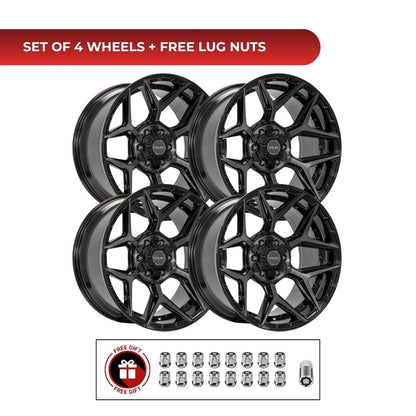 4Play 4P06 20x10 6x139.7 BBT 4pcs | Fits Jeep Wrangler | Free TPMS Sensors or Lug Nuts