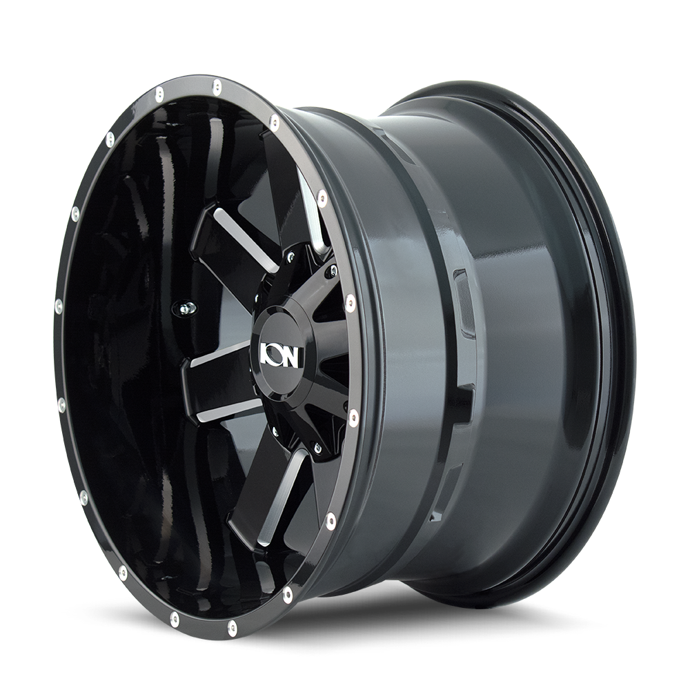 ION 141 17X9 -12 5x114.3/5x127 GLOSS BLACK MILLED