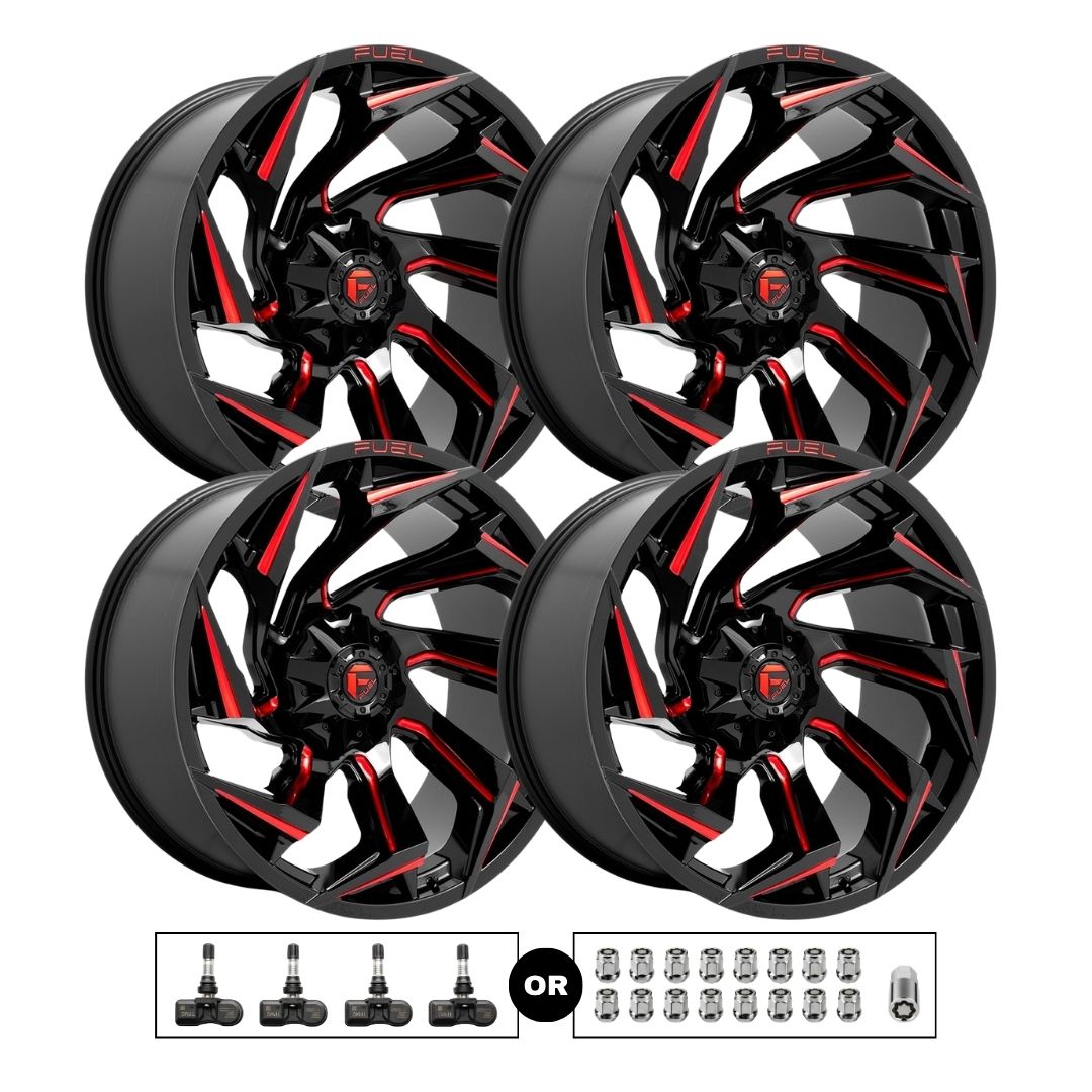 Fuel D755 Reaction 20x10 5x127 4pcs | Fits Jeep Wrangler | Free TPMS Sensors or Lug Nuts