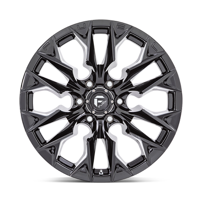 Fuel 1PC D803 FLAME 22X10 -18 6X139.7 GLOSS BLACK MILLED
