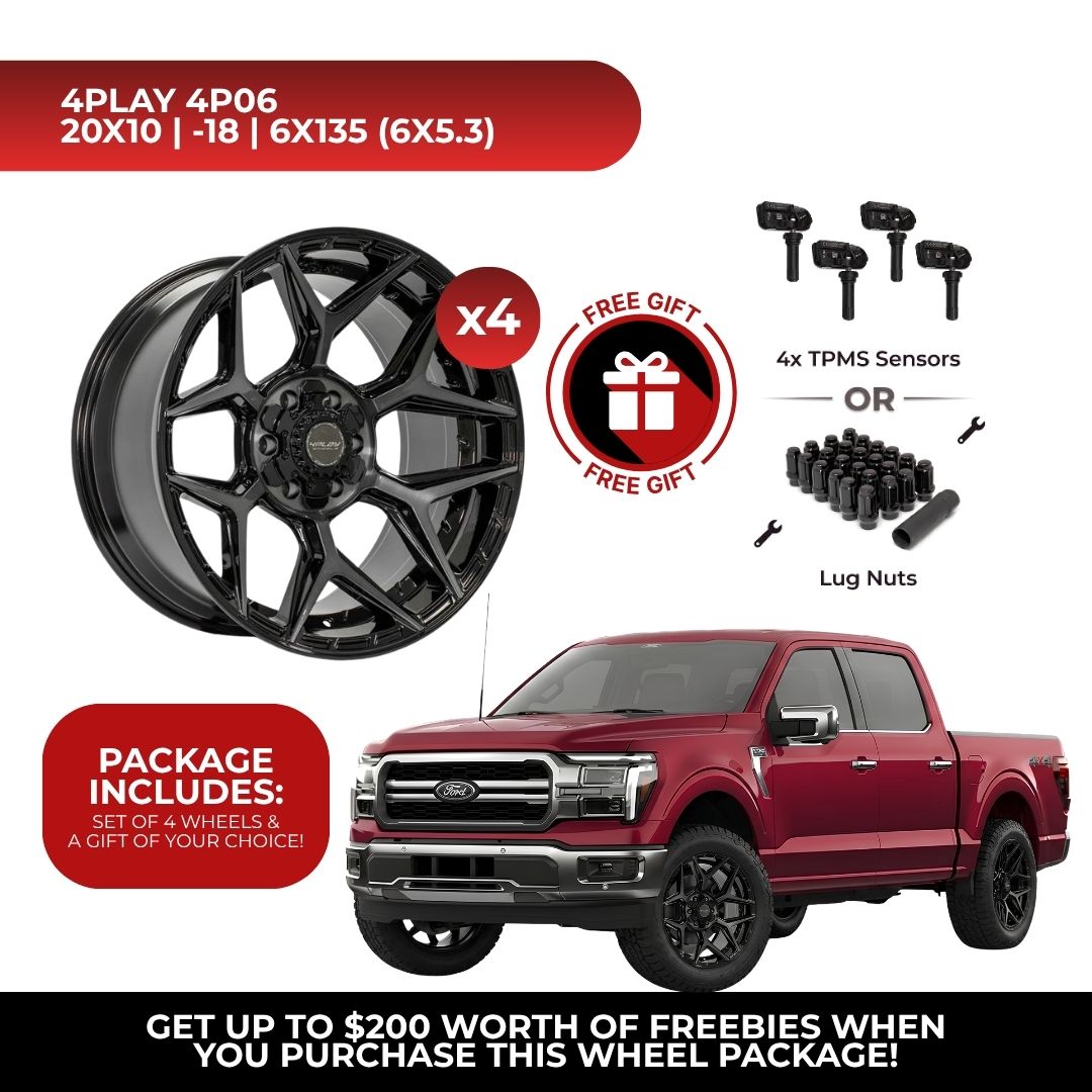 4Play 4P06 20x10 6x139.7 BBT 4pcs | Fits Ford F-150 | Free TPMS Sensors or Lug Nuts