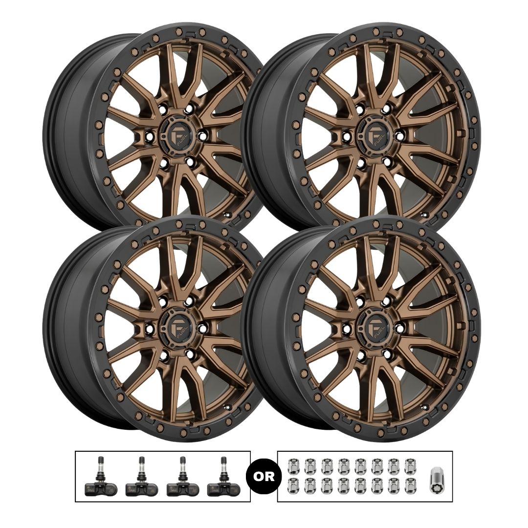 Fuel D681 Rebel 20x10 6x139.7 4pcs | Fits Chevy Silverado 1500 | Free TPMS Sensors or Lug Nuts