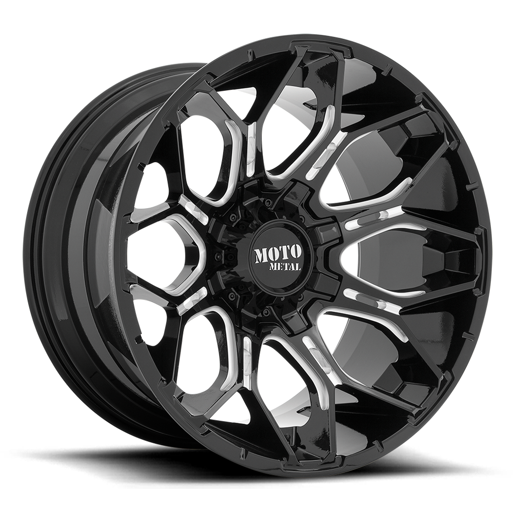 Moto Metal MO808 SNIPER 20X10 -18 8X165.1 Gloss Black Milled