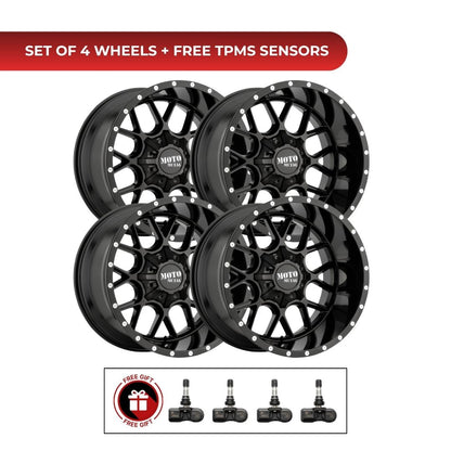 Moto Metal MO986 Siege 20x10 6x135 4pcs | Fits Ford F-150 | Free TPMS Sensors or Lug Nuts