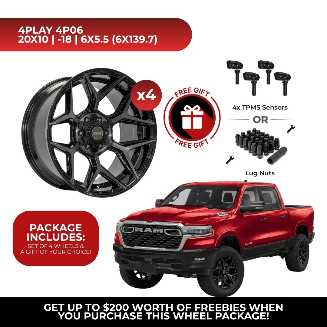 4Play 4P06 20x10 6x139.7 BBT 4pcs | Fits RAM 1500 | Free TPMS Sensors or Lug Nuts