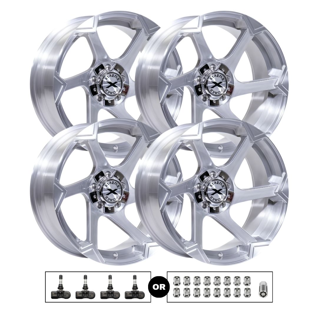 Xtreme Force XF-11 20x10 5x127 4pcs | Fits Jeep Wrangler | Free TPMS Sensors or Lug Nuts