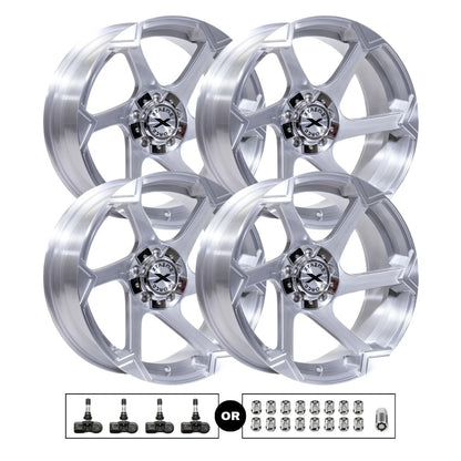 Xtreme Force XF-11 20x10 5x127 4pcs | Fits Jeep Wrangler | Free TPMS Sensors or Lug Nuts