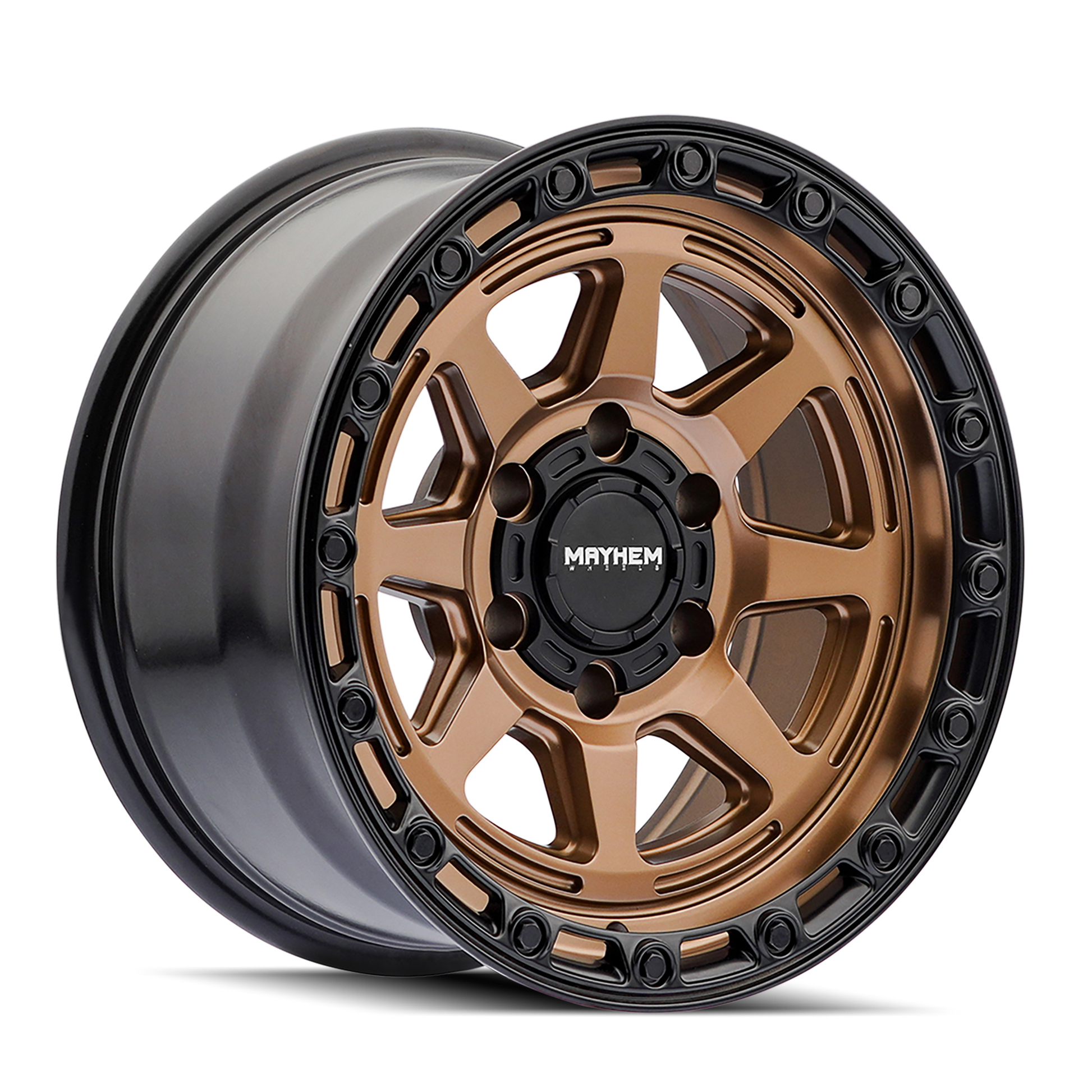 Mayhem 8306 Ridgeline - 17x8.5 0mm 6x139.7 Bronze/black Lip Wheel | 8306-7883BZ
