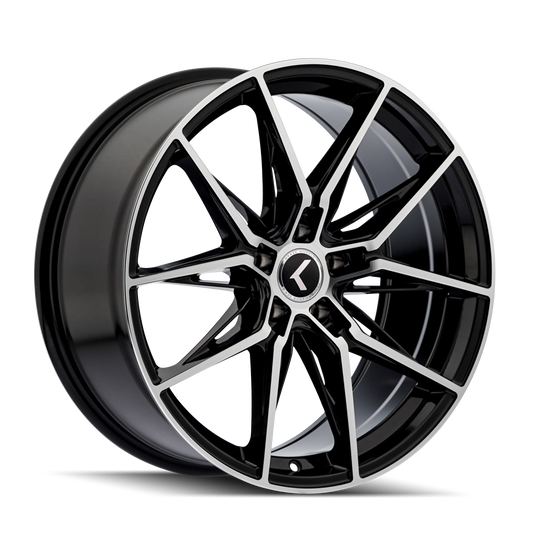 Kraze KR196 Evolve - 22x9 35mm 5x112 Black Machined Wheel | KR196-22945BM35