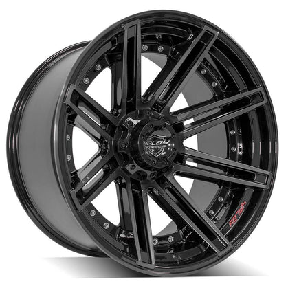 4play 4P08 20x10 Bolt Pattern 6x135 6x139.7 Black Brushed