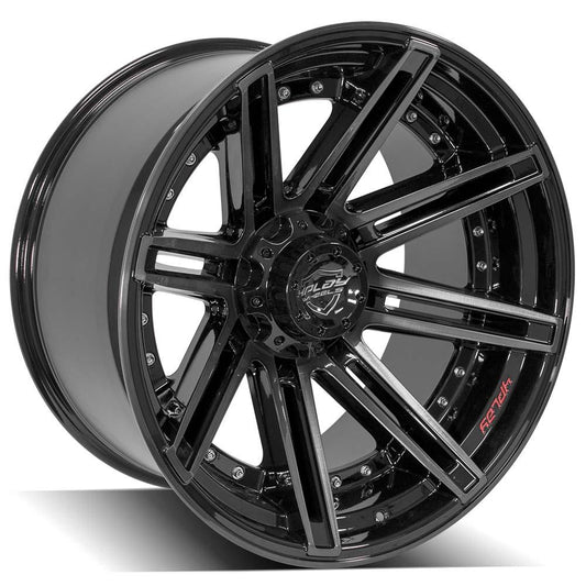 4play 4P08 20x10 ET-18 Bolt Pattern 6x135 6x139.7 Brushed Black