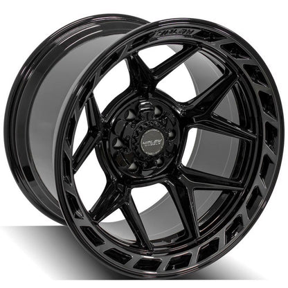 4PLAY Gen3 4P55 20x12 6x135mm & 6x5.5" -44et in Gloss Black w/ Brushed Face & Tinted Clear