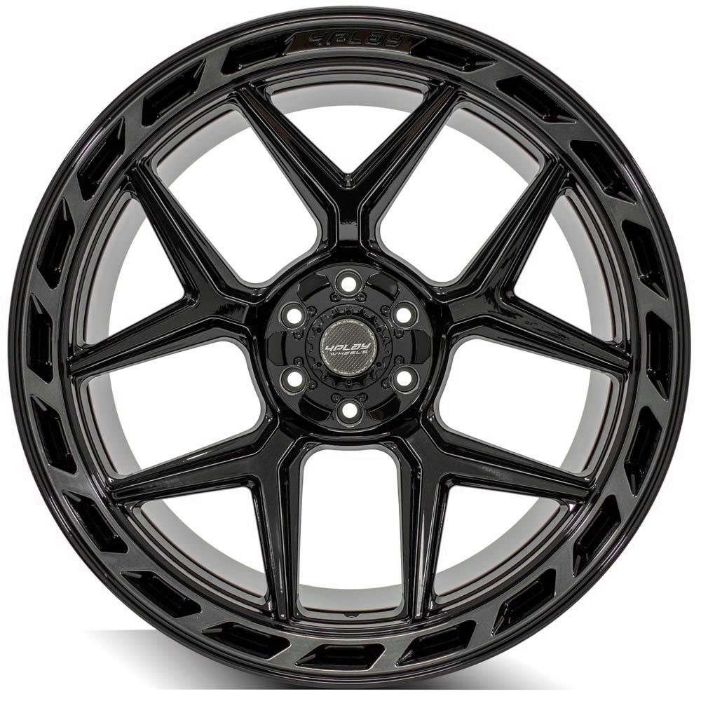 4Play 4P55 20x10 -18 6x135/6x139.7 Gloss Black Brushed