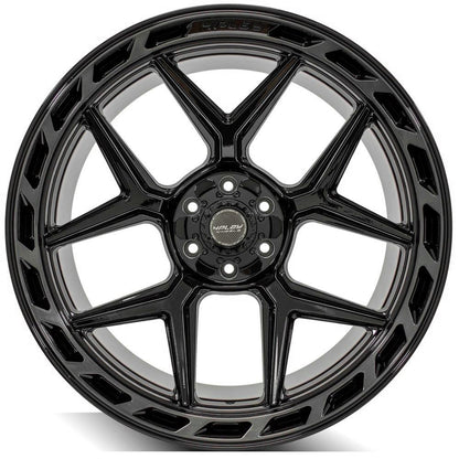 4Play 4P55 20x10 -18 6x135/6x139.7 Gloss Black Brushed