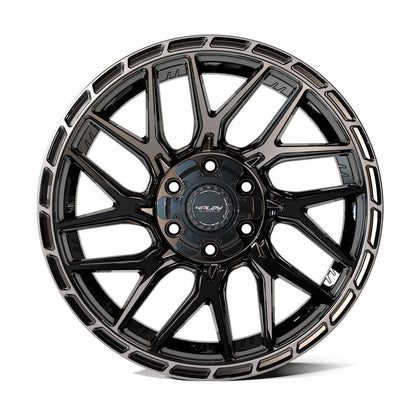 4PLAY Sport2.0 4PS28 22x10 6x135mm & 6x5.5" +0et in Gloss Black w/ Brushed Face & Tinted Clear