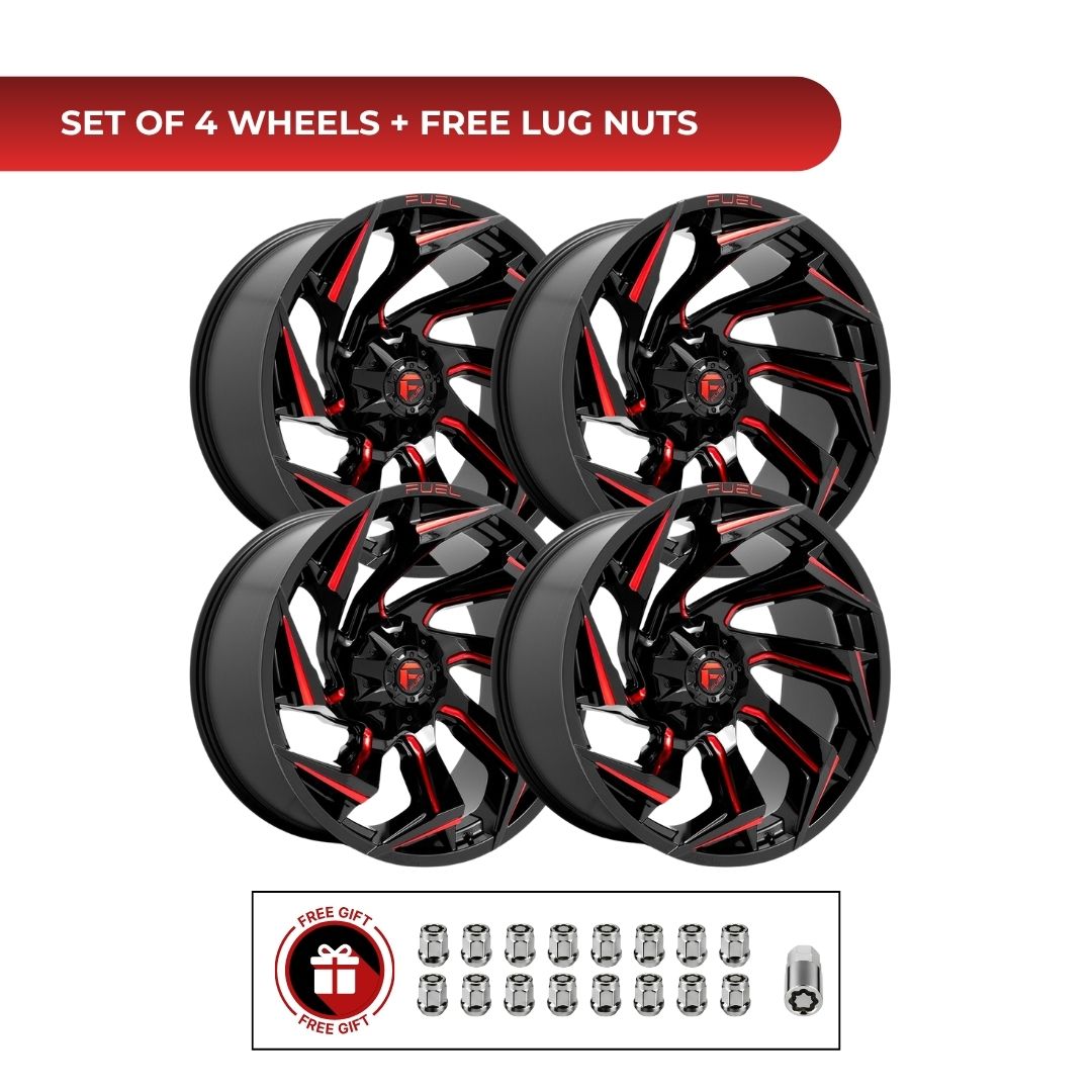 Fuel D755 Reaction 20x10 6x135 4pcs | Fits Ford F-150 | Free TPMS Sensors or Lug Nuts
