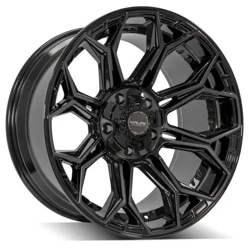 4PLAY 4P83 - 24x10 +18mm 6x135/6x139.7 Gloss Black Brushed Tinted Wheel