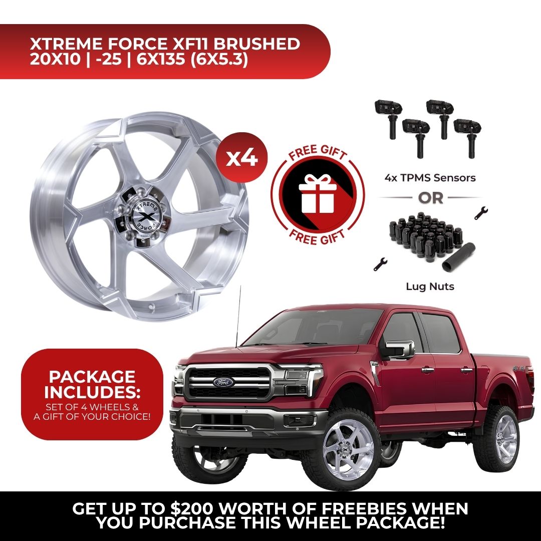 Xtreme Force XF-11 20x10 6x135 4pcs | Fits Ford F-150 | Free TPMS Sensors or Lug Nuts