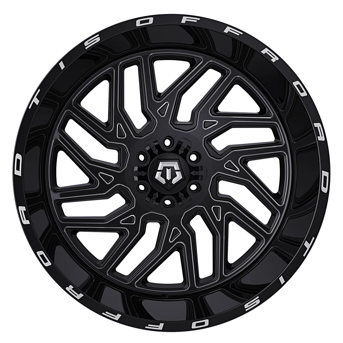 TIS 544BM 22X10 -19 8x180 Gloss Black Milled