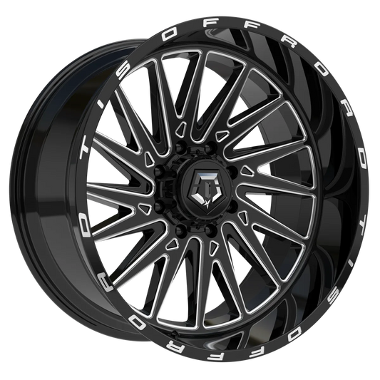 TIS 547BM 26X14 -76 8x6.50 Gloss Black Milled