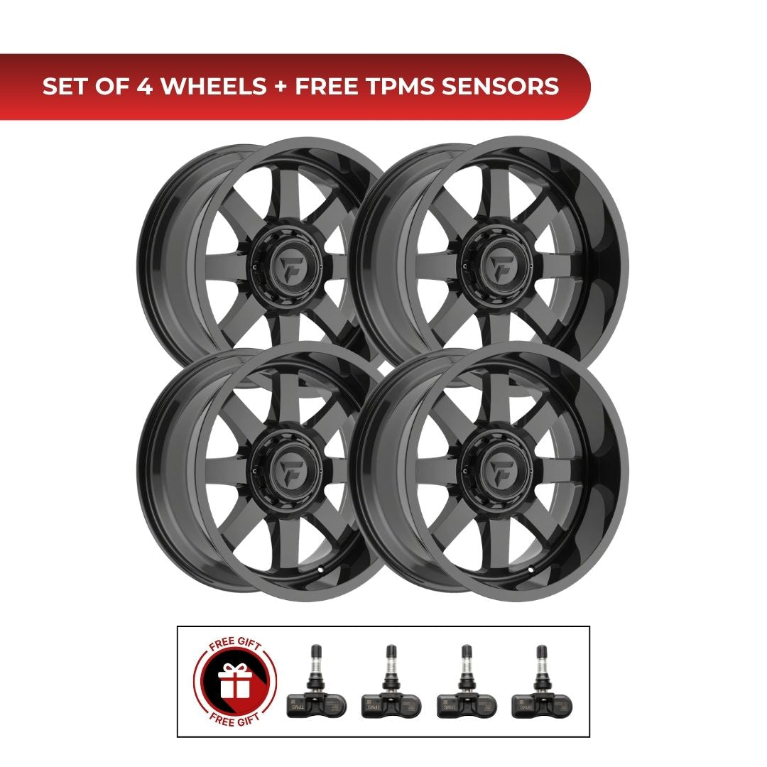 Fittipaldi Offroad FA16B 20x10 6x139.7 4pcs | Fits Chevy Silverado 1500 | Free TPMS Sensors or Lug Nuts