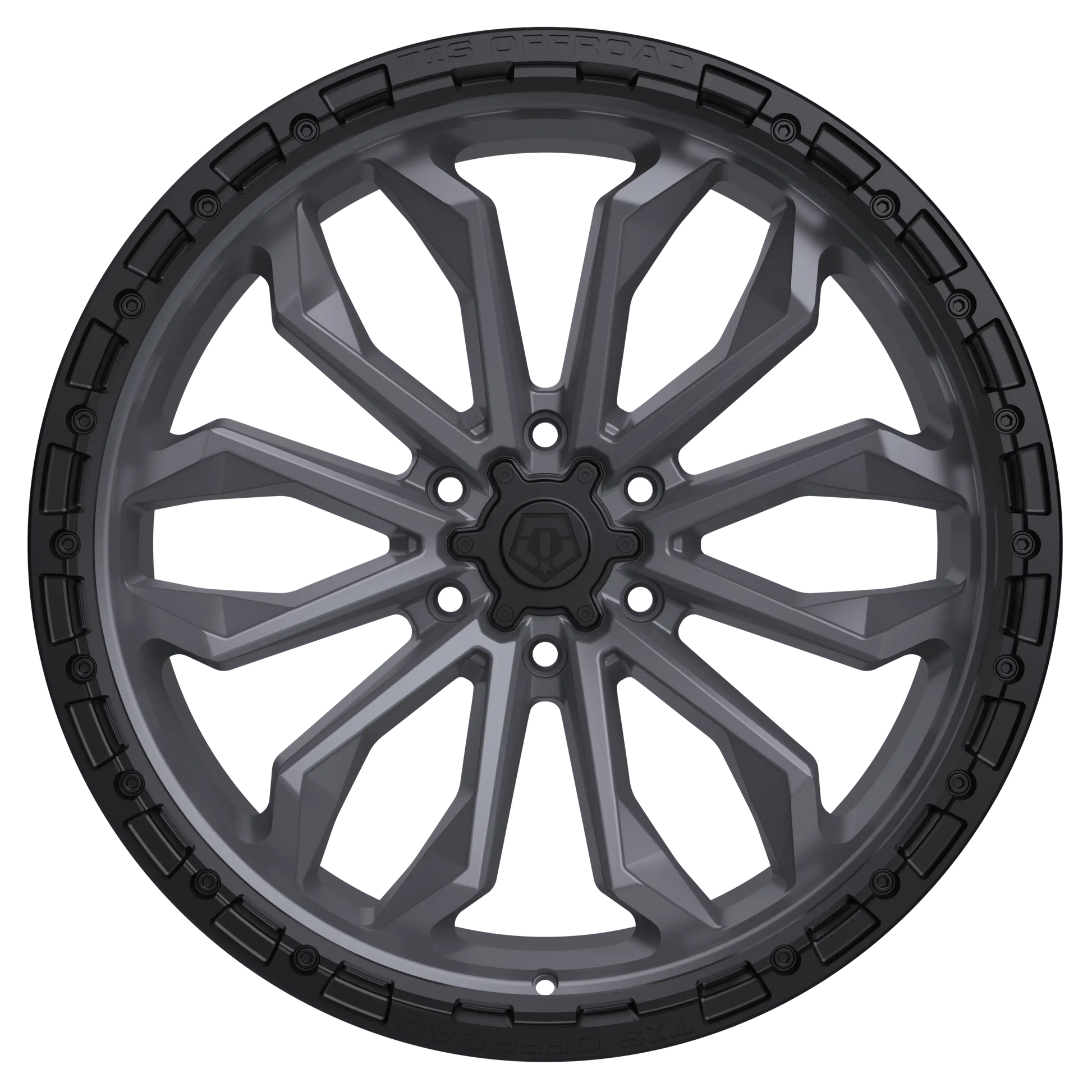 TIS 556AB 17X9 -12 6x5.50 Anthracite / Black Ring