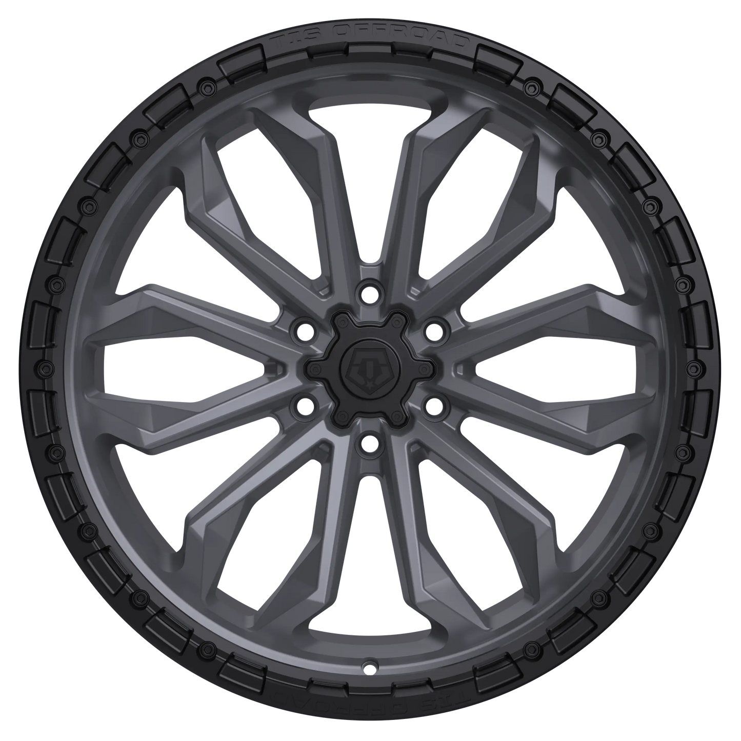 TIS 556AB 17X9 -12 5x5.00 Anthracite / Black Ring