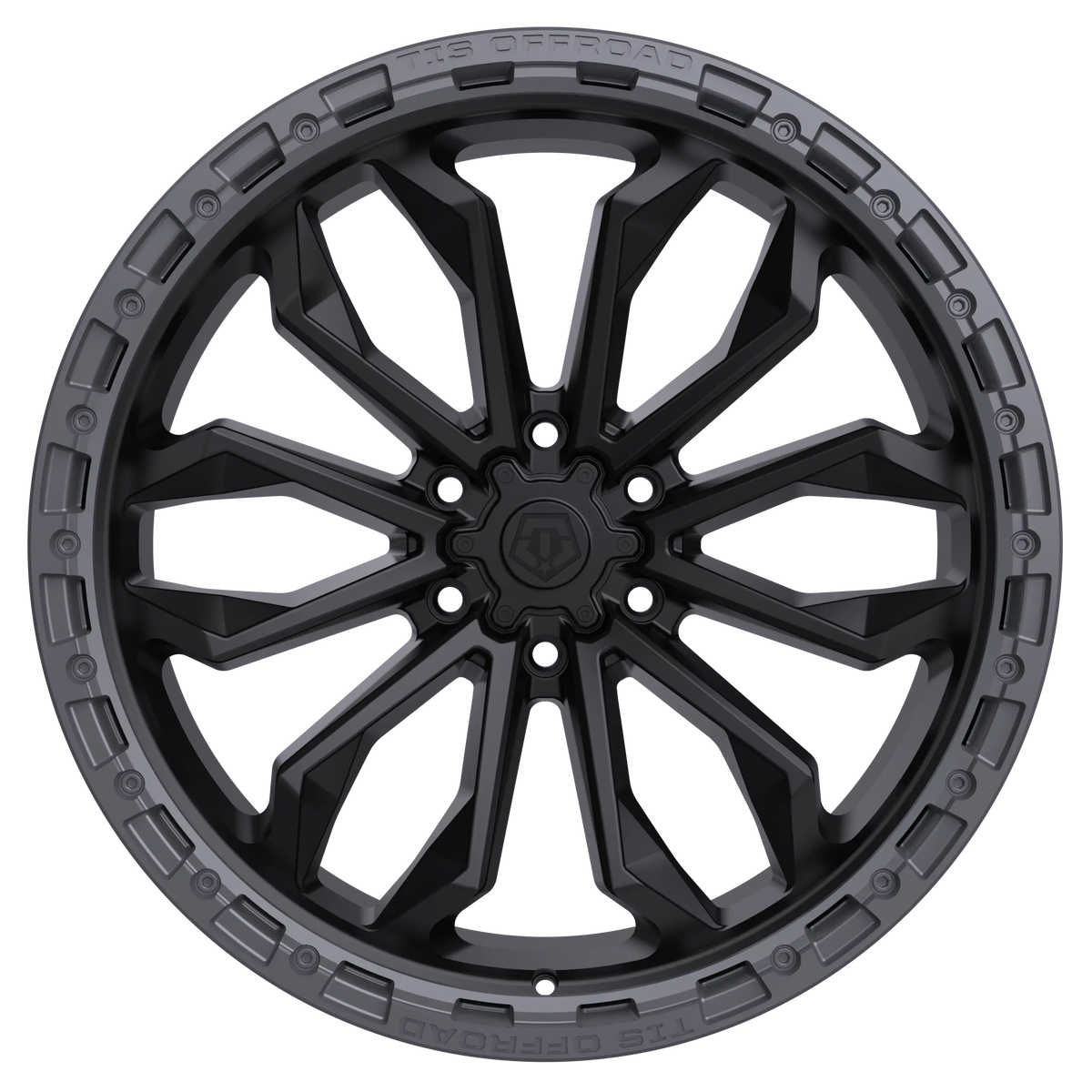 TIS 556BA 22X10 +10 6x5.50 Black / Anthracite Ring