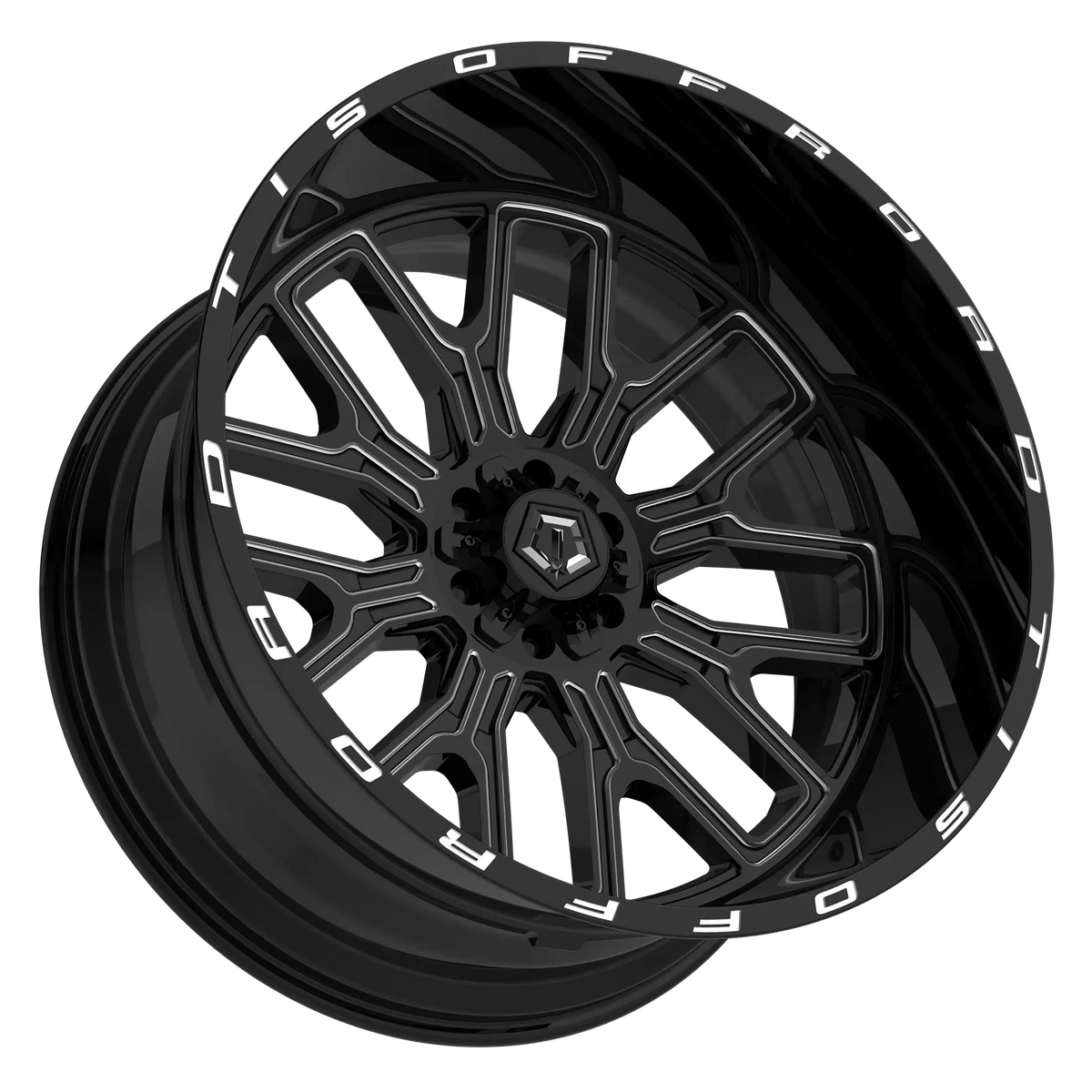 TIS 560BM 24X14 -76 8x6.50 Gloss Black Milled