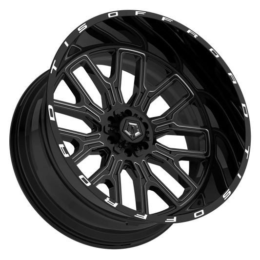 TIS 560BM 26X14 -76 8x6.50 Gloss Black Milled