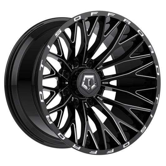 TIS 566BM 26X12 -44 6x135 Gloss Black Milled