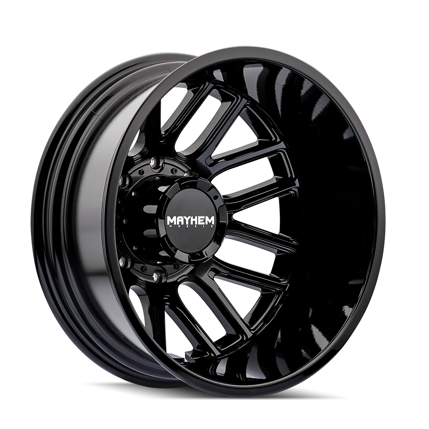 Mayhem 8107D Cogent Dually - 20x8.25 -192mm 8x165.1 Gloss Black Wheel | 8107D-2881BR192