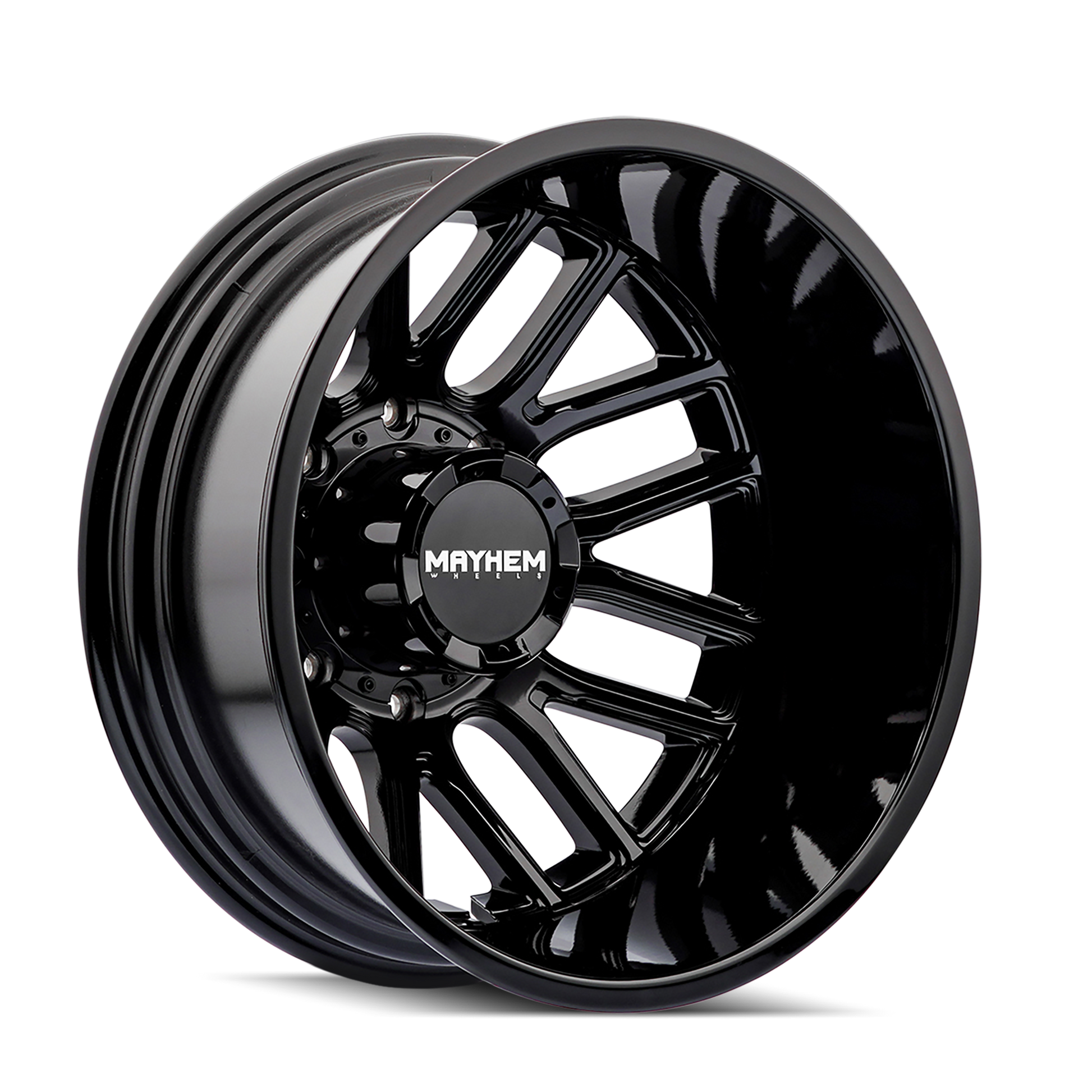 Mayhem 8107D Cogent Dually - 17x6.5 -142mm 8x165.1 Gloss Black Wheel | 8107D-7681BR