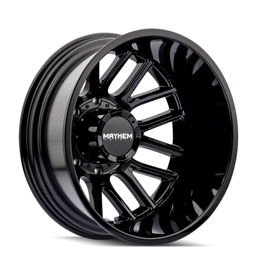 Mayhem 8107D Cogent Dually - 17x6.5 -142mm 8x165.1 Gloss Black Wheel | 8107D-7681BR