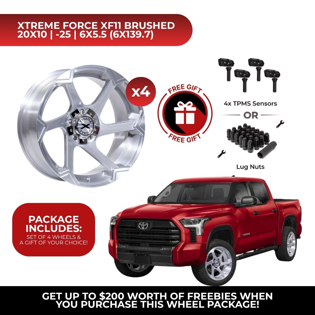 Xtreme Force XF-11 20x10 6x139.7 4pcs | Fits Toyota Tundra | Free TPMS Sensors or Lug Nuts