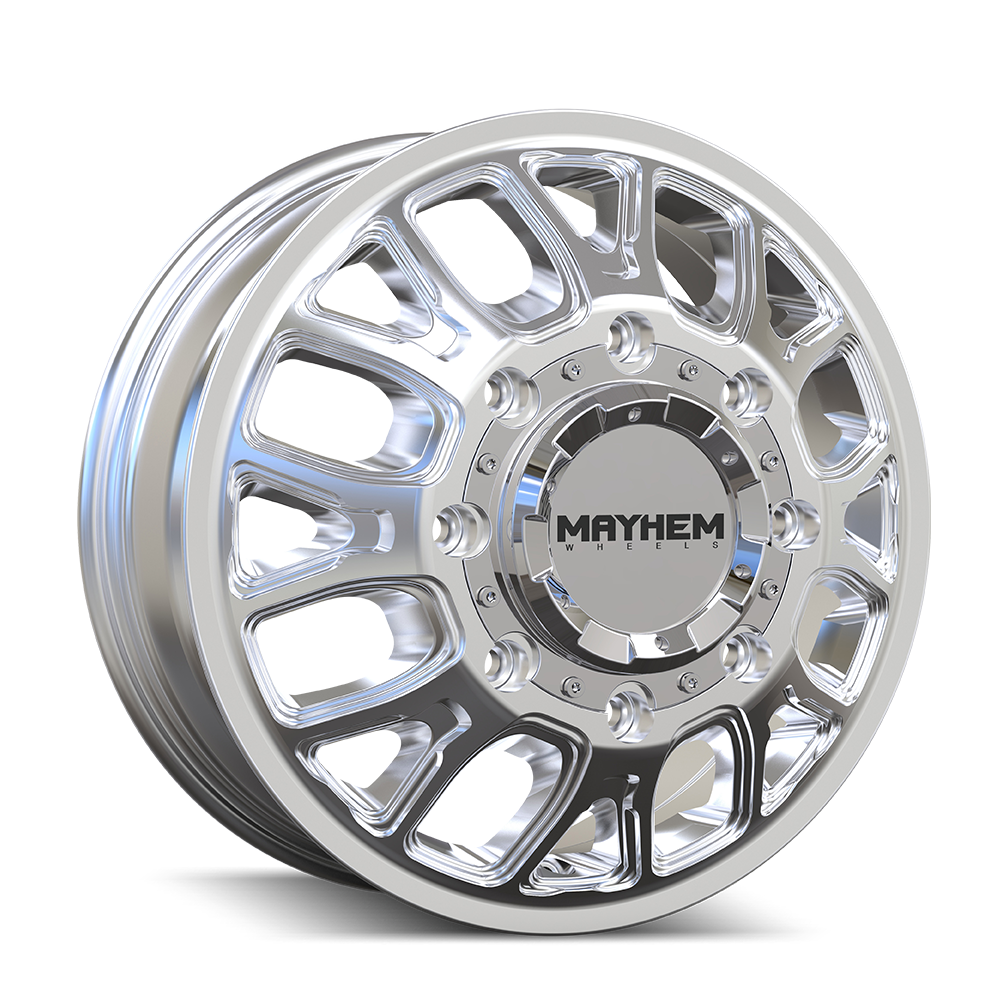 Mayhem 8107D Cogent Dually - 17x6.5 125mm 8x210 Polished Wheel | 8107D-7679FP
