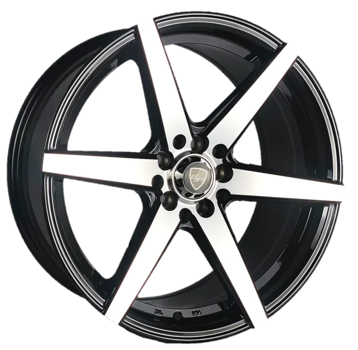 Elegant E002 17x8 35 5x100/5x114.3 Gloss Black Machine Face
