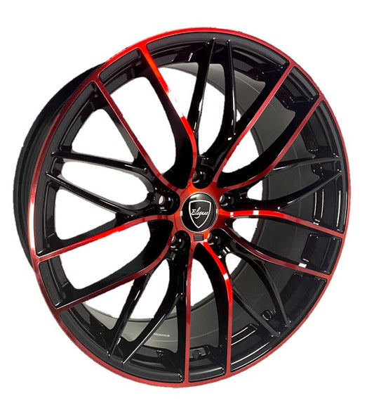 Elegant E010 20x8.5 30 5x120/Gloss Black Candy Red Face