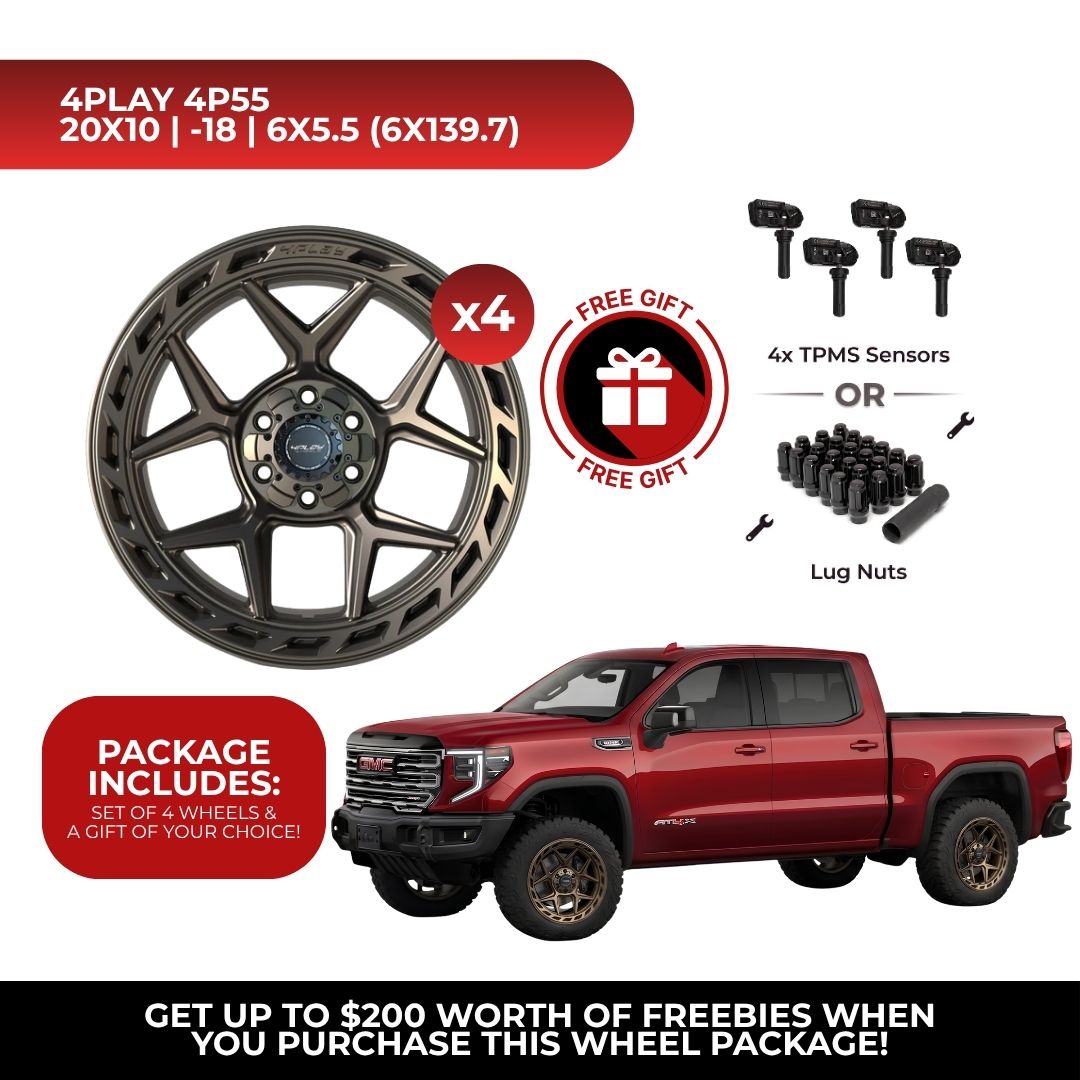 4Play 4P55 20x10 6x139.7 Bronze 4pcs | Fits GMC Sierra 1500 | Free TPMS Sensors or Lug Nuts