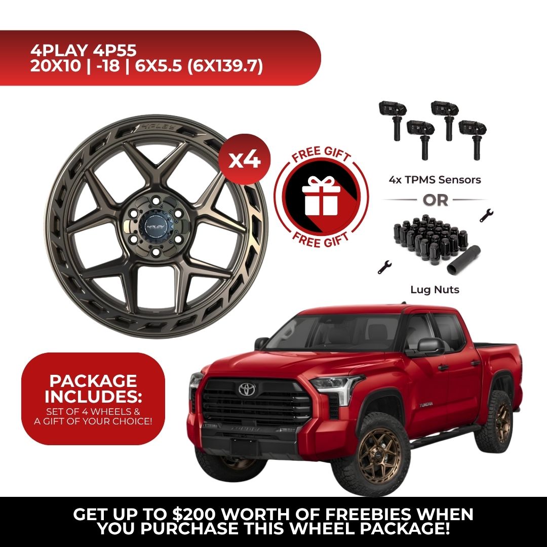 4Play 4P55 20x10 6x139.7 Bronze 4pcs | Fits Toyota Tundra | Free TPMS Sensors or Lug Nuts