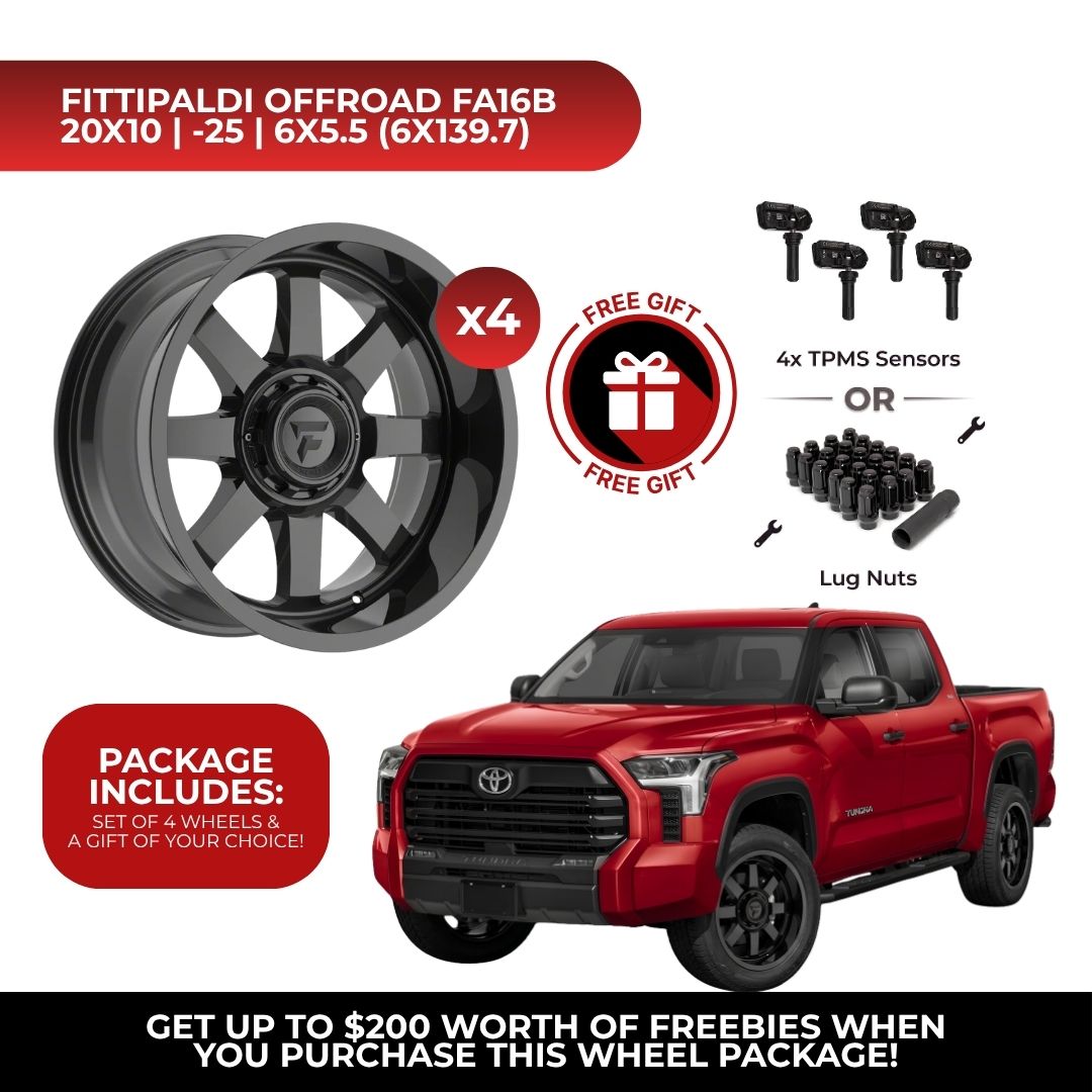 Fittipaldi Offroad FA16B 20x10 6x139.7 4pcs | Fits Toyota Tundra | Free TPMS Sensors or Lug Nuts