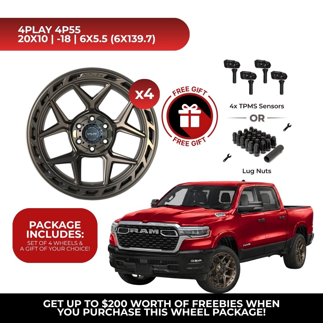 4Play 4P55 20x10 6x139.7 Bronze 4pcs | Fits RAM 1500 | Free TPMS Sensors or Lug Nuts