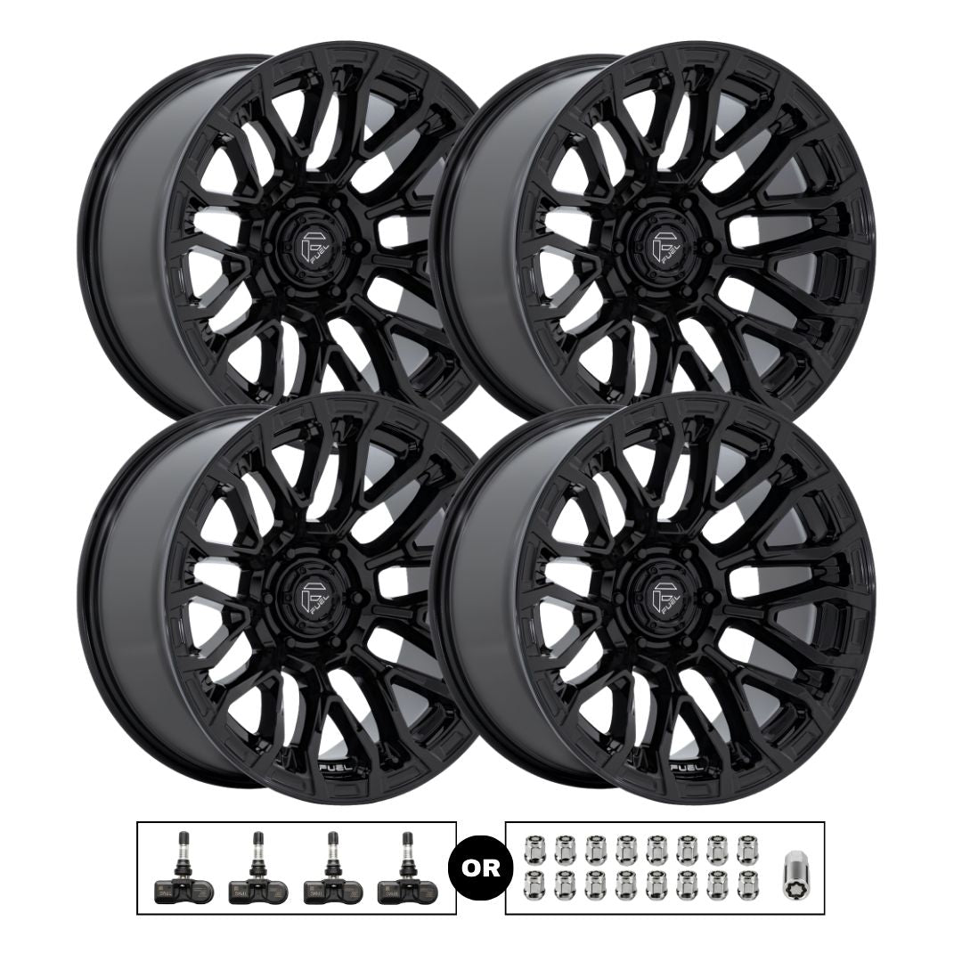 Fuel FC899 Chisel 20x10 6x139.7 4pcs | Fits Chevy Silverado 1500 | Free TPMS Sensors or Lug Nuts