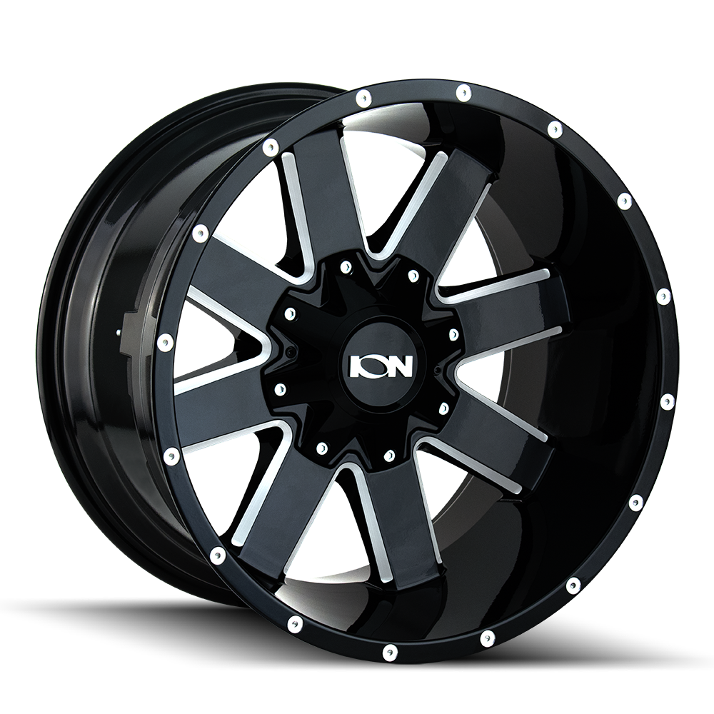 ION 141 20X9 0 8x180 GLOSS BLACK MILLED