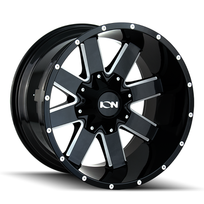 ION 141 20X9 0 8x180 GLOSS BLACK MILLED