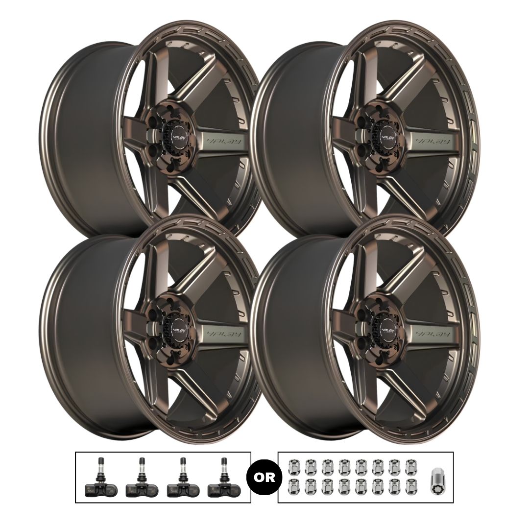 4Play 4P63 20x10 6x135 Bronze 4pcs | Fits Ford F-150 | Free TPMS Sensors or Lug Nuts