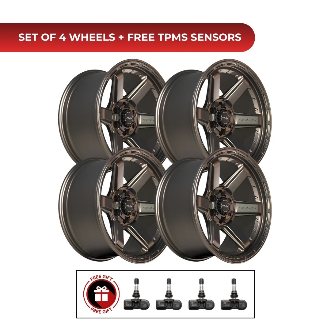 4Play 4P63 20x10 6x135 Bronze 4pcs | Fits Ford F-150 | Free TPMS Sensors or Lug Nuts
