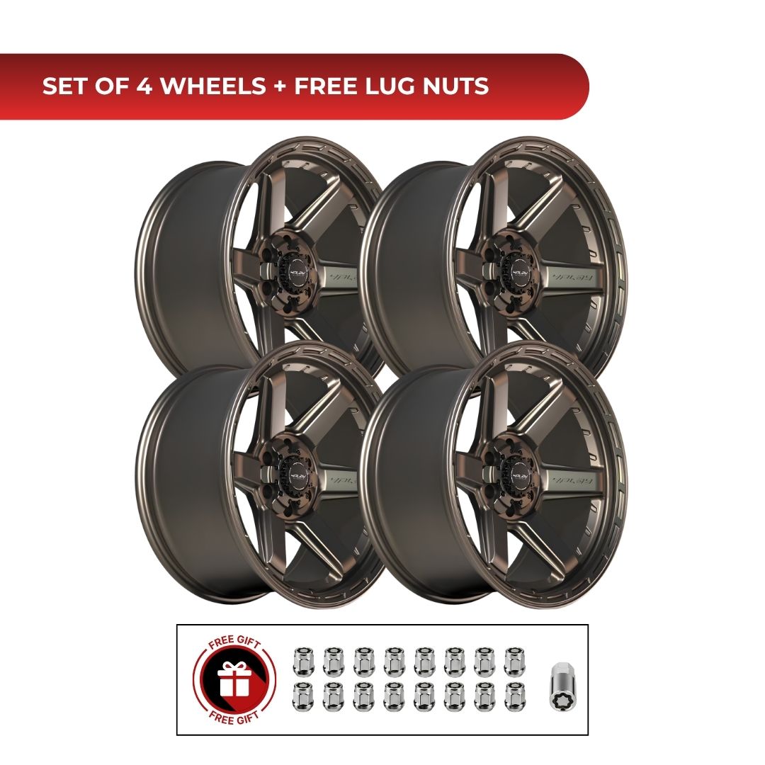 4Play 4P63 20x10 6x135 Bronze 4pcs | Fits Ford F-150 | Free TPMS Sensors or Lug Nuts