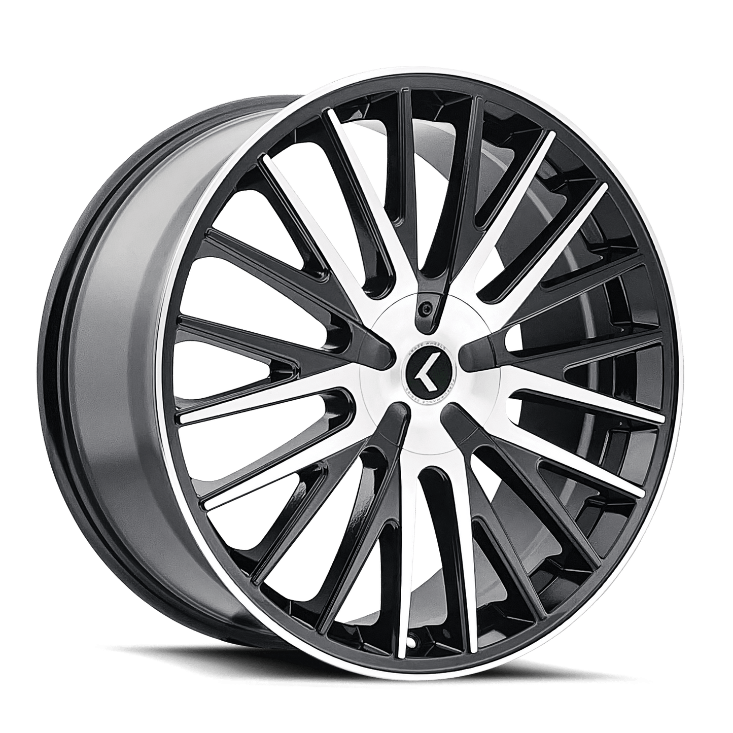 Kraze KR185 Double Down - 22x8.5 38mm 5x100, 5x114.3 Black Machined Wheel | KR185-22803BM38